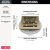 4" Tile-In Square Shower Drain