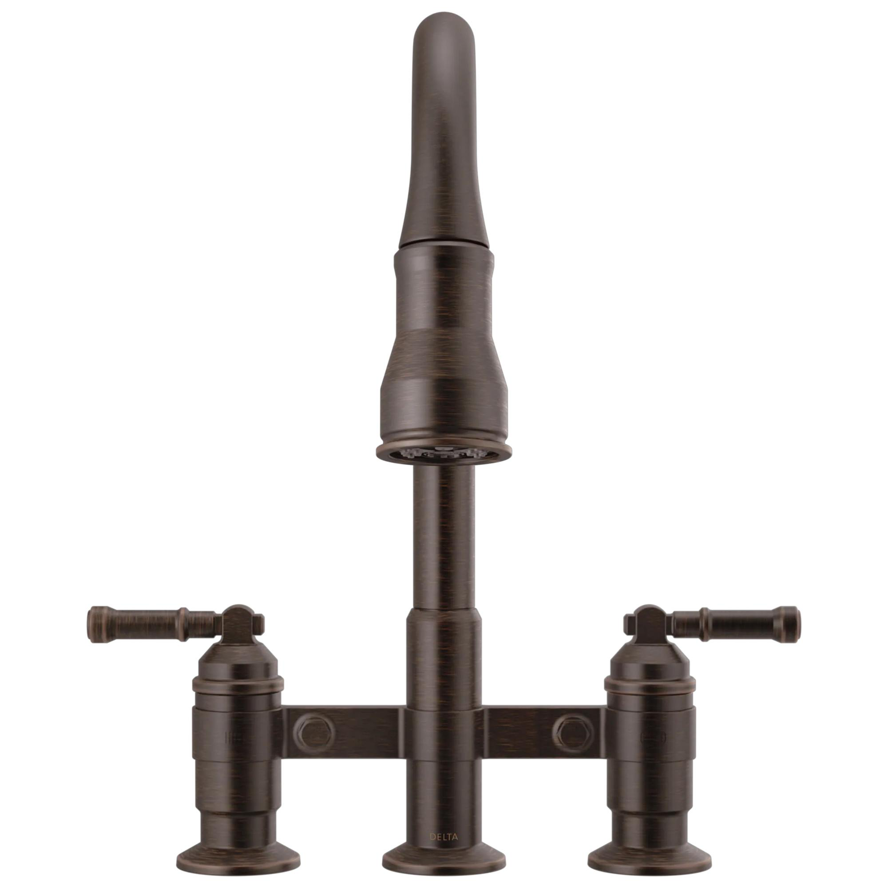 Two Handle Pull-Down Bridge Kitchen Faucet
