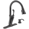 Single Handle Pull-Down Kitchen Faucet with Soap Dispenser