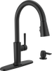 Single Handle Pull-Down Kitchen Faucet with Soap Dispenser and ShieldSpray Technology (Recertified)