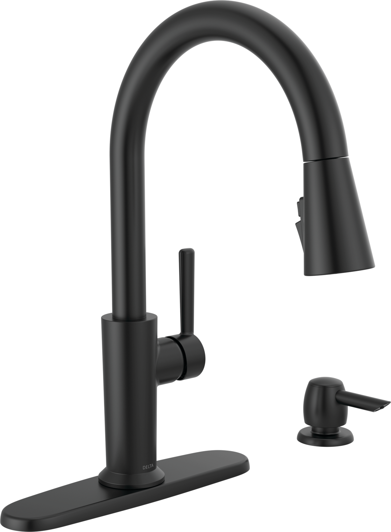Single Handle Pull-Down Kitchen Faucet with Soap Dispenser and ShieldSpray Technology (Recertified)