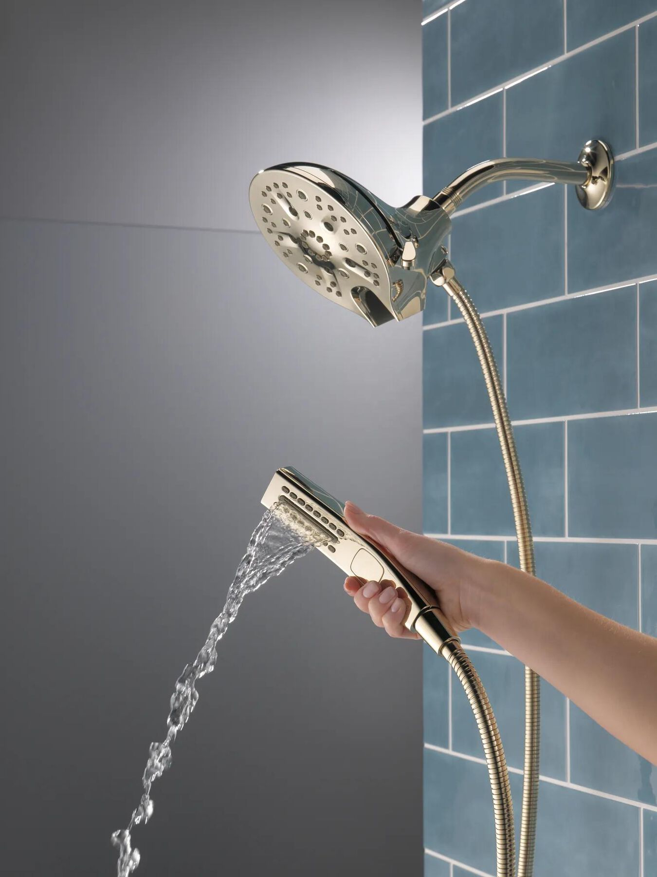 In2ition&reg; H<sub>2</sub>Okinetic&reg; 5-Setting Two-in-One Shower