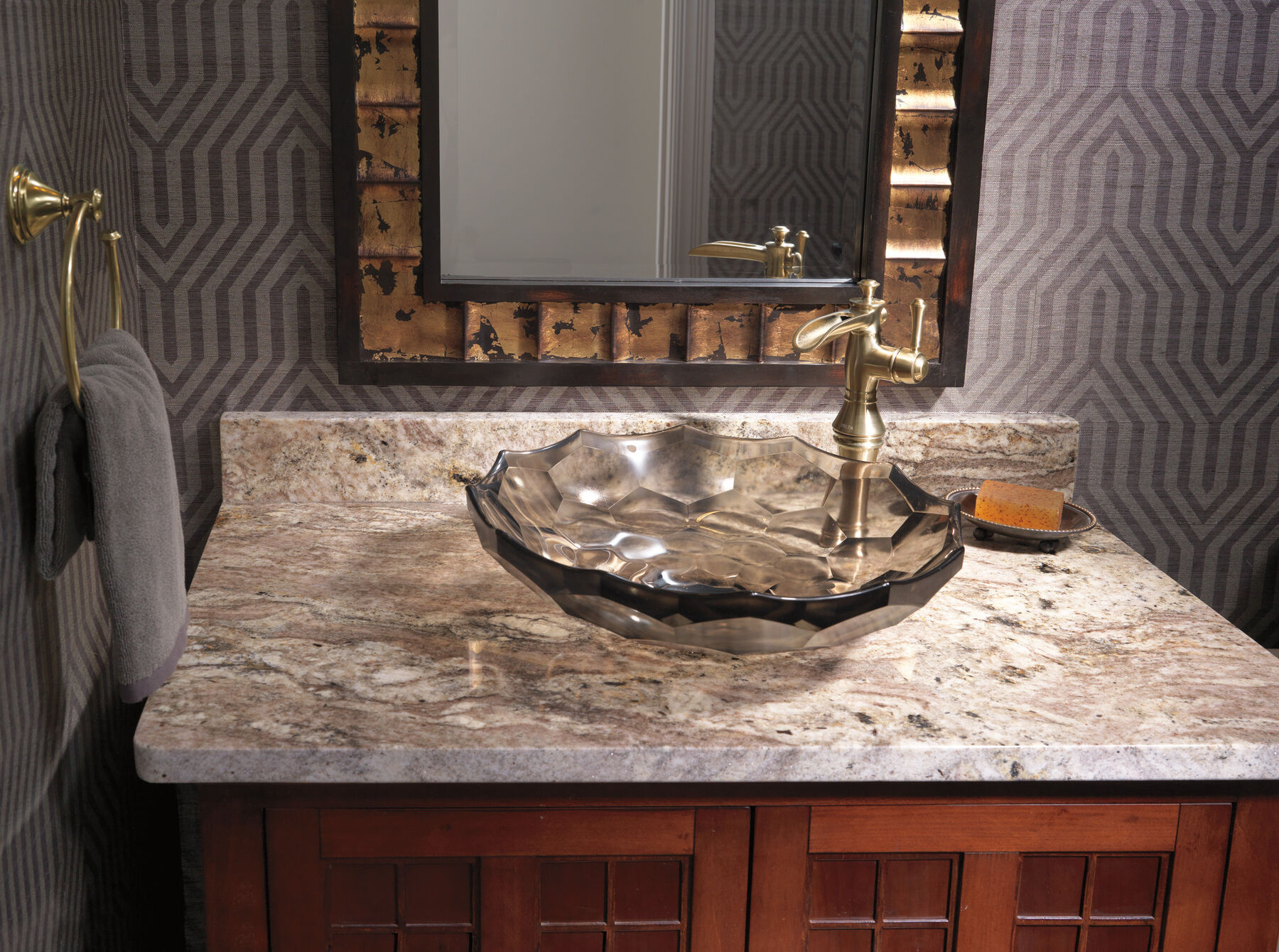 Single Handle Channel Vessel Bathroom Faucet