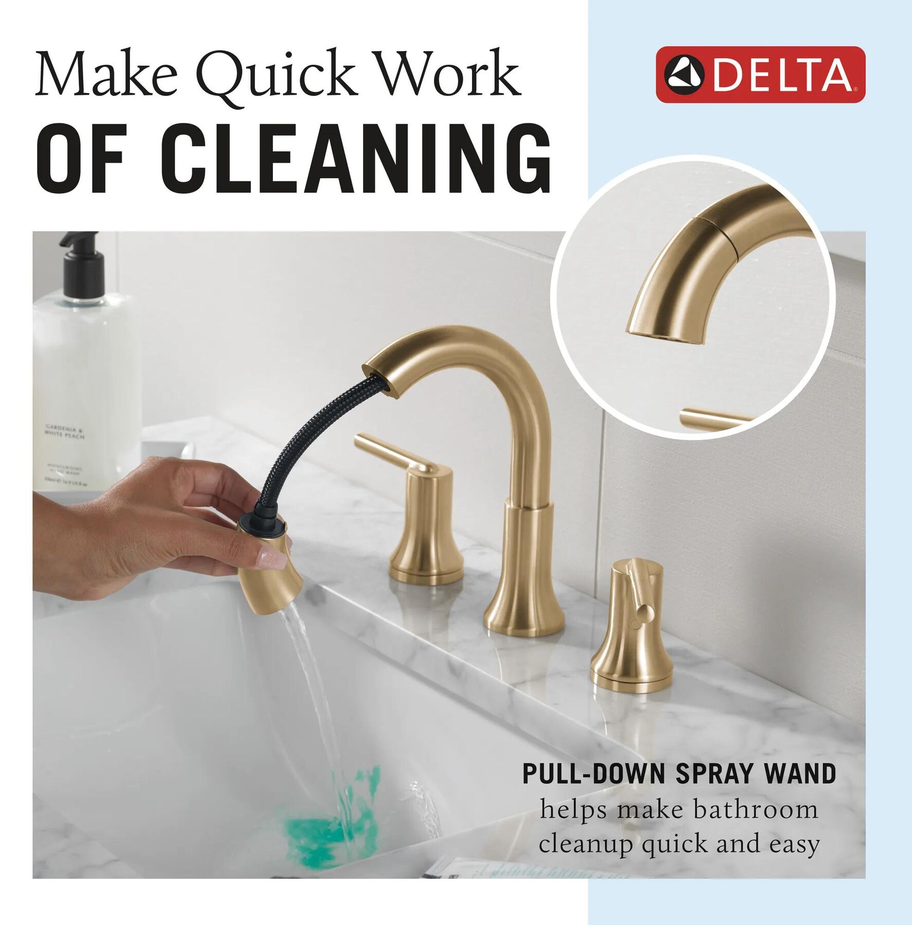 Two Handle Widespread Pull Down Bathroom (Recertified)
