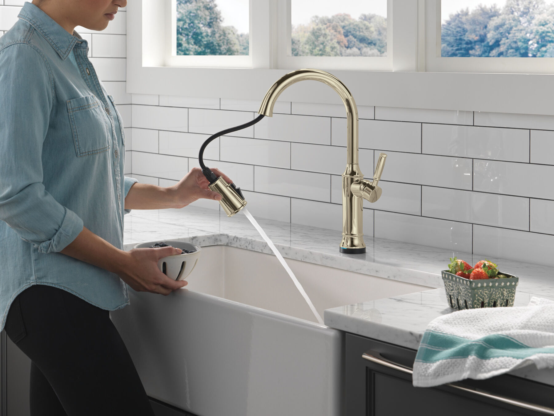 Touch<sub>2</sub>O&reg; Technology Kitchen Faucet with Touchless Technology