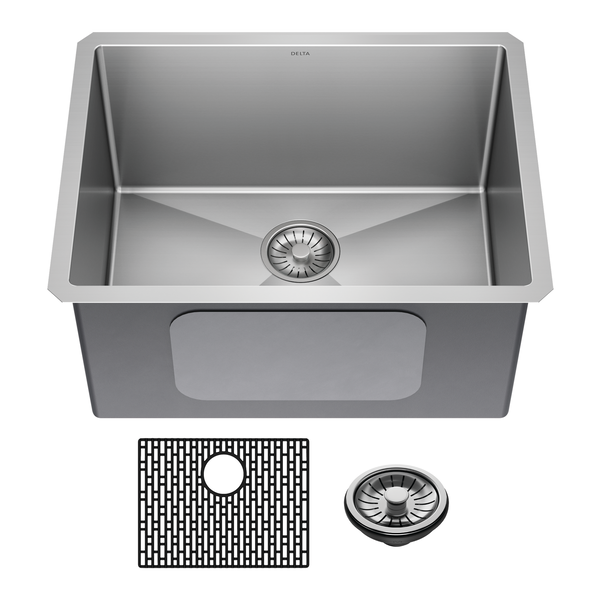 24&rdquo; Undermount Stainless Steel Single Bowl Laundry Utility Kitchen Sink with Accessories