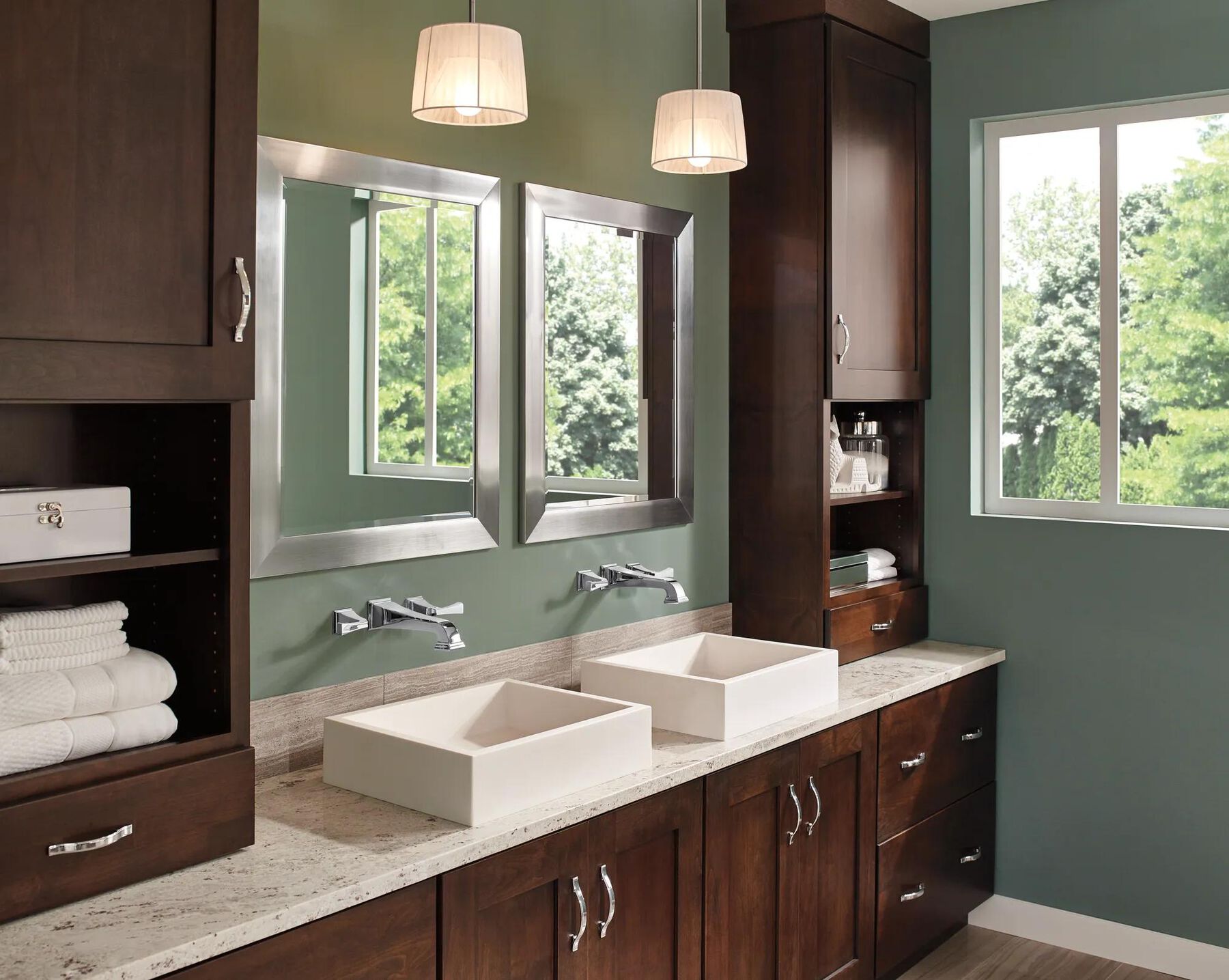 Two Handle Wall Mount Bathroom Faucet Trim