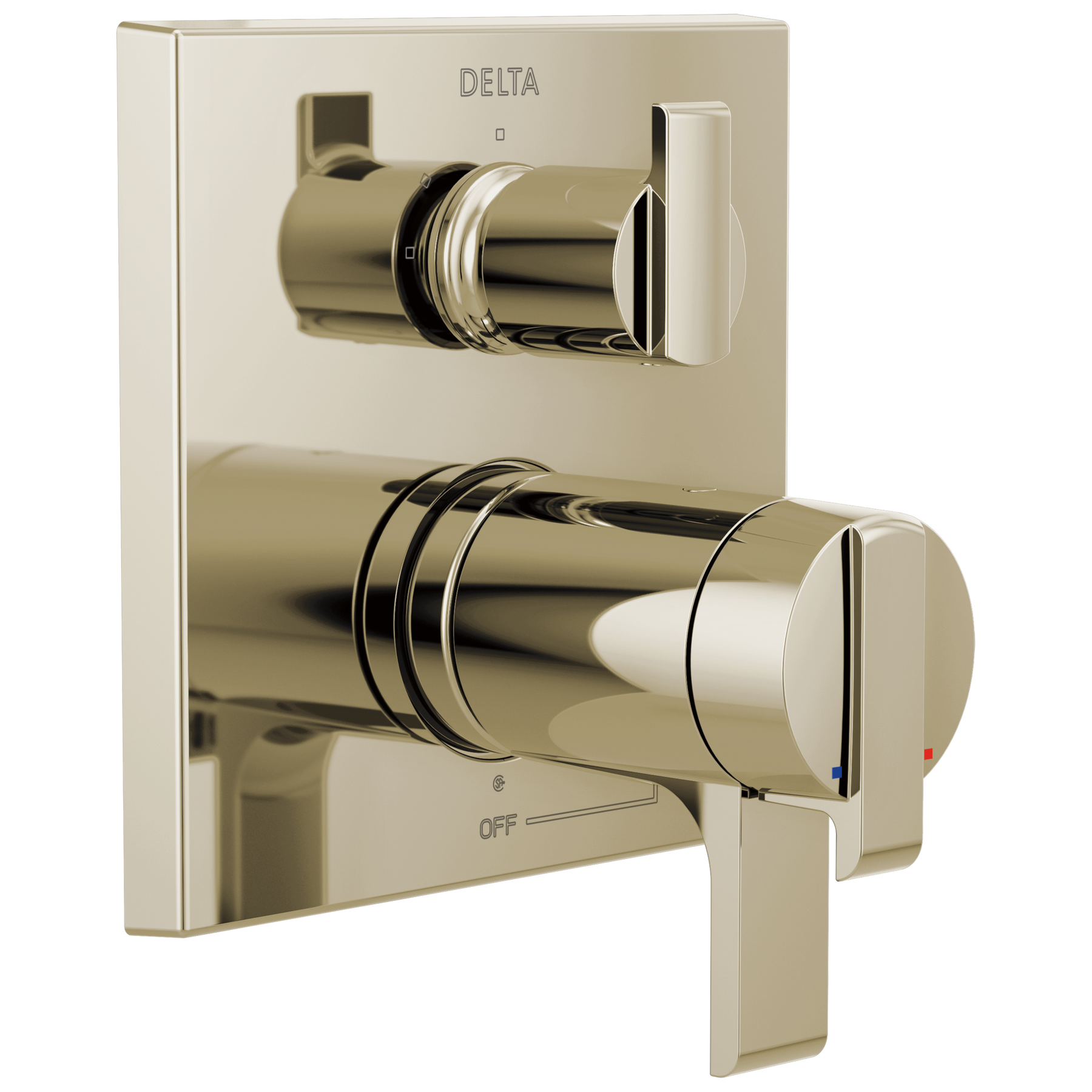Angular Modern TempAssure&reg; 17T Series Valve Trim with 3-Setting Integrated Diverter