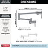 Contemporary Wall Mount Pot Filler