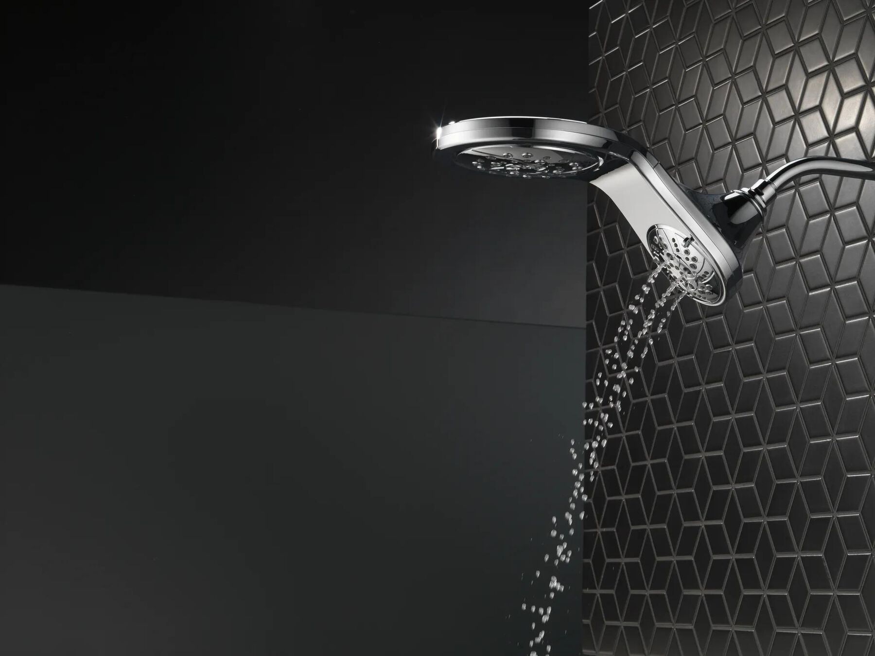 HydroRain&reg; H<sub>2</sub>Okinetic&reg; 5-Setting Two-in-One Shower Head