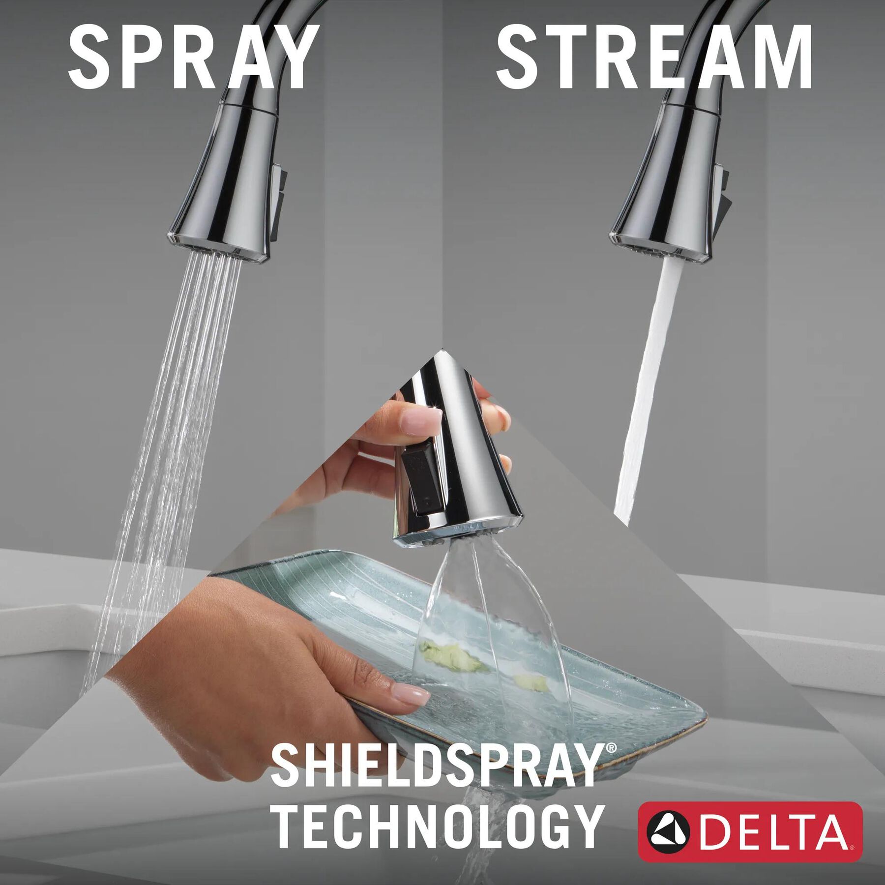 Single Handle Pull-Down Kitchen Faucet with ShieldSpray Technology