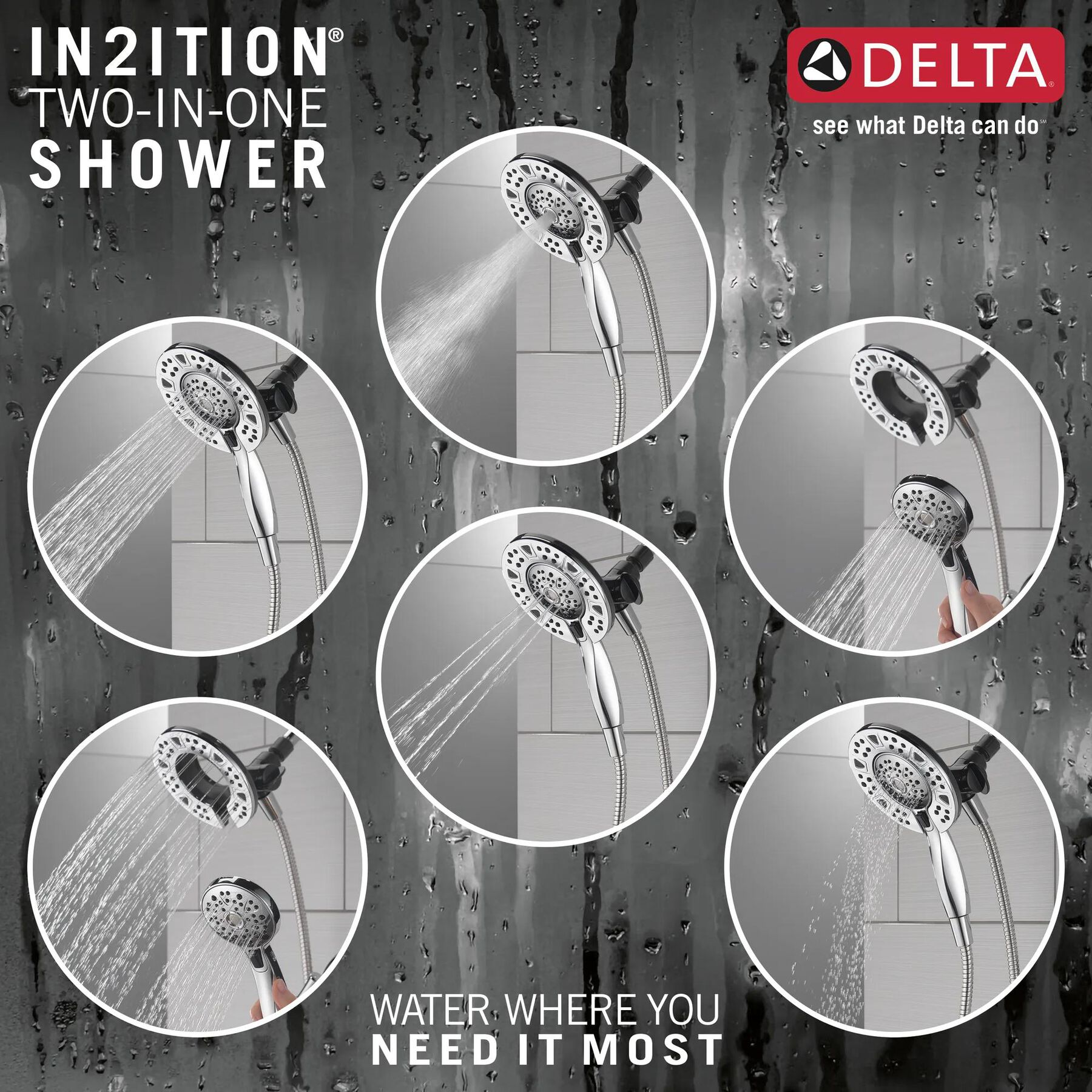 Monitor&reg; 14 Series Tub and Shower with WaterSense In2ition&reg; Two-in-One Shower