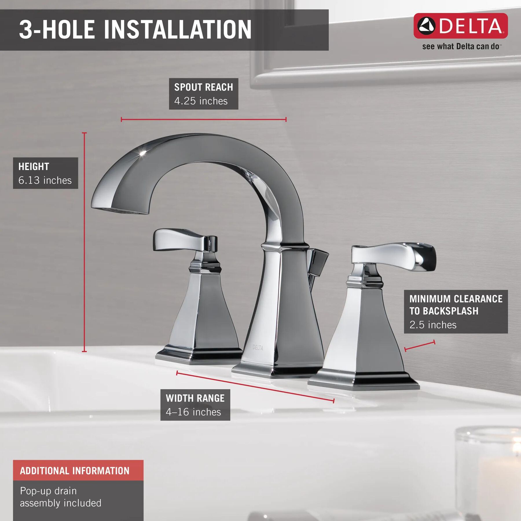 Two Handle Widespread Bathroom Faucet