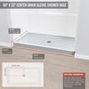 Classic 400 60" x 32" Shower Base Center Drain
