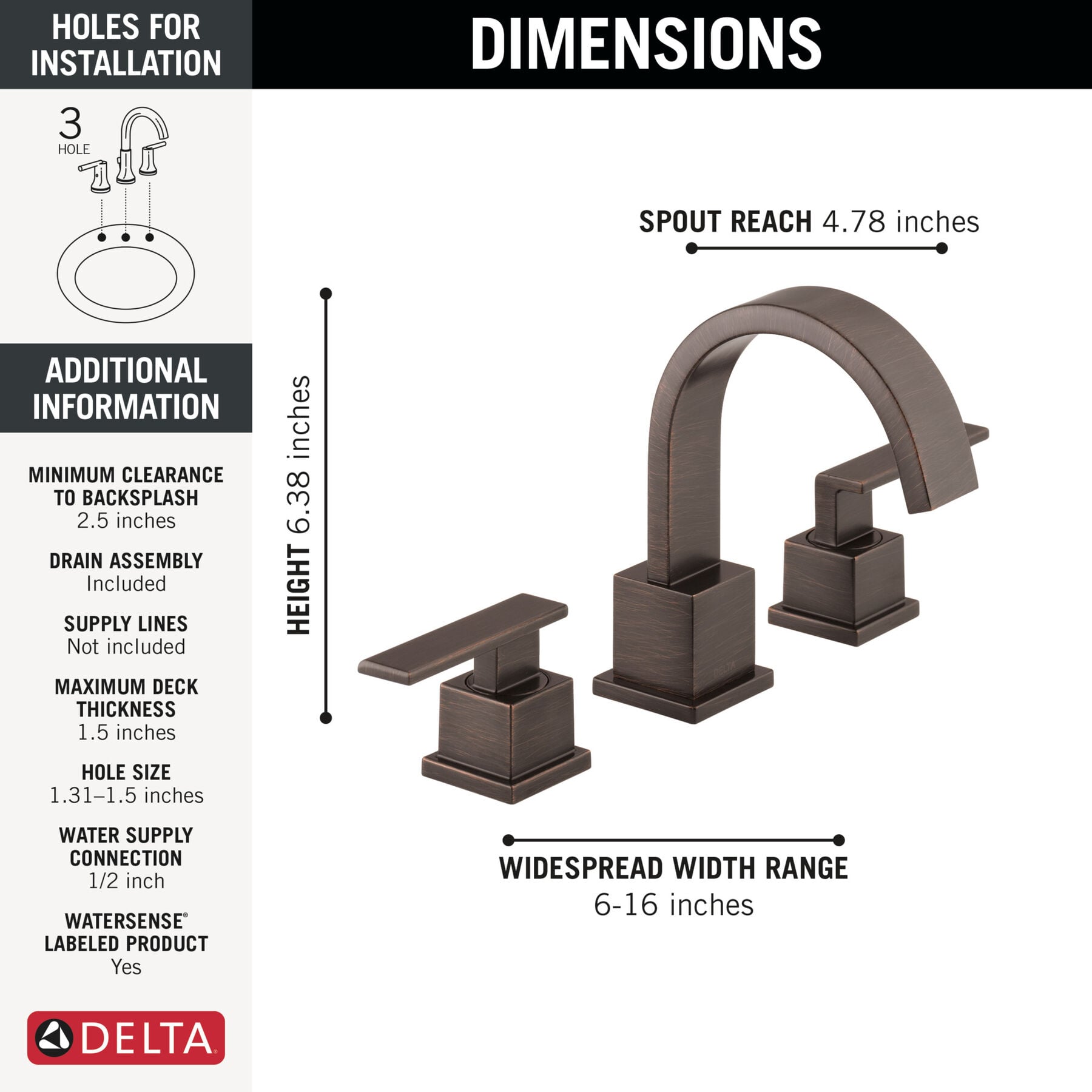 Widespread Lavatory Faucet with Shower Trim and Rough Bundle - 14 Series