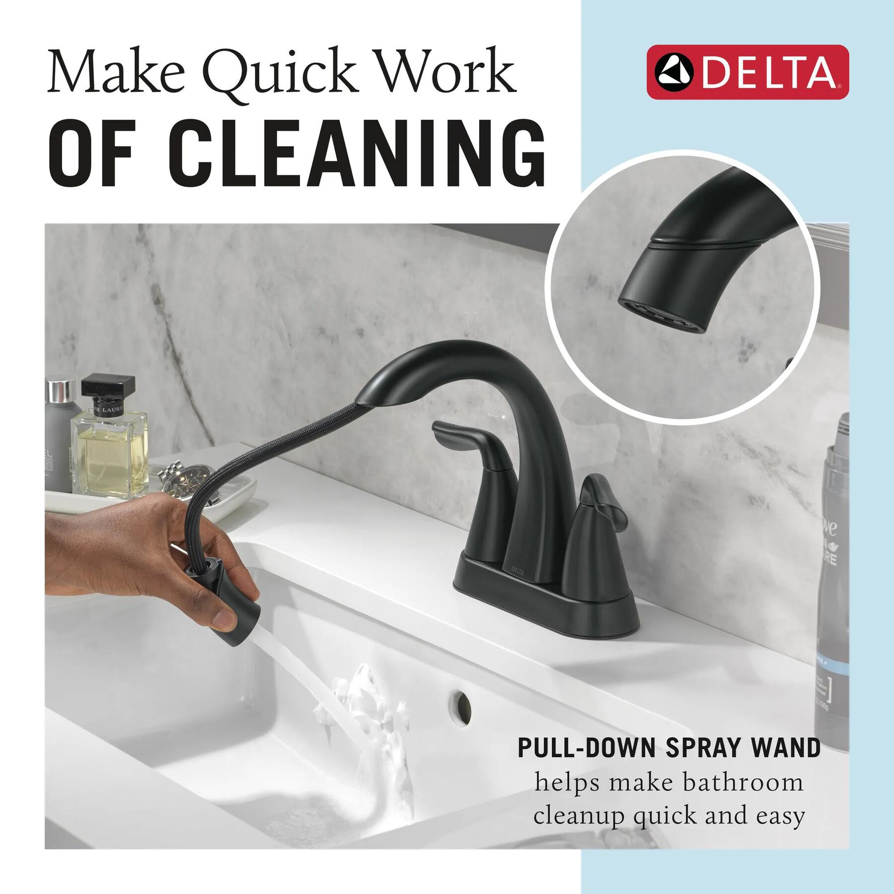 Two Handle Centerset Pull-Down Bathroom Faucet (Recertified)