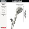 6-Setting Hand Shower with Cleaning Spray
