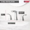Two Handle Widespread Bathroom Faucet - Metal Pop-Up