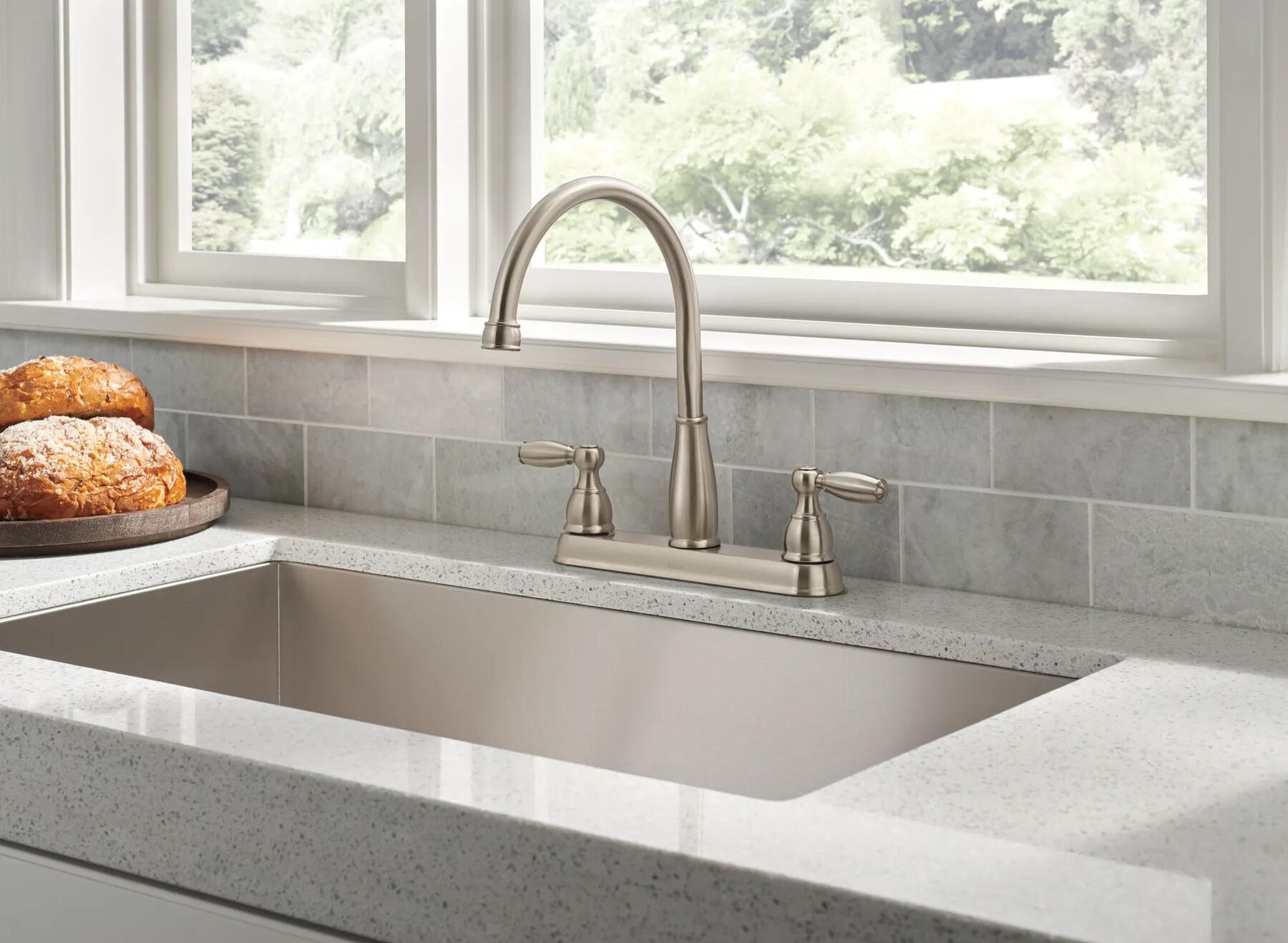 Two Handle Kitchen Faucet (Recertified)