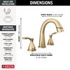 Two Handle Widespread Pull Down Bathroom Faucet