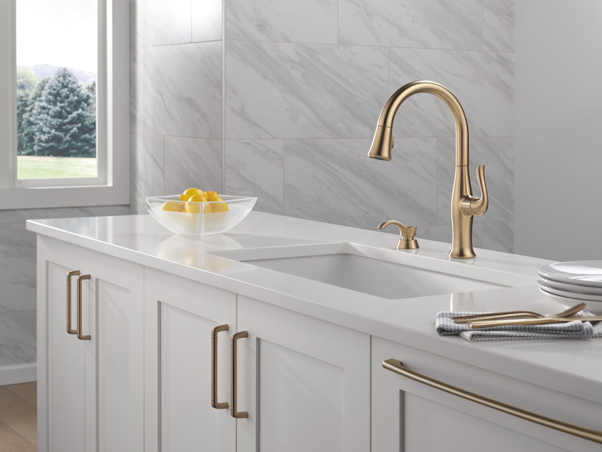 Soap / Lotion Dispenser in Champagne Bronze RP50781CZ | Delta Faucet