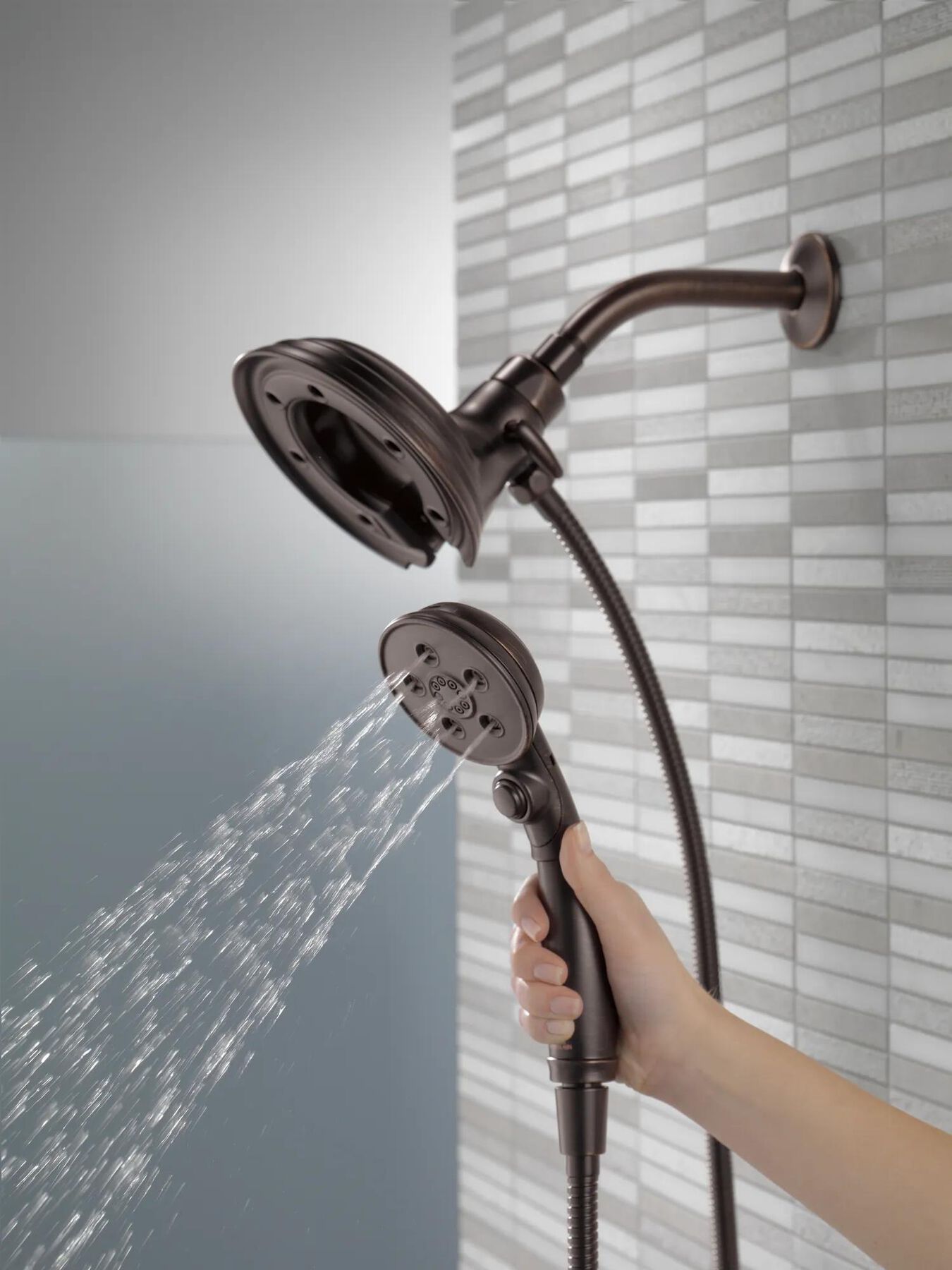 H<sub>2</sub>Okinetic&reg; In2ition&reg; 4-Setting Two-in-One Shower (Recertified)