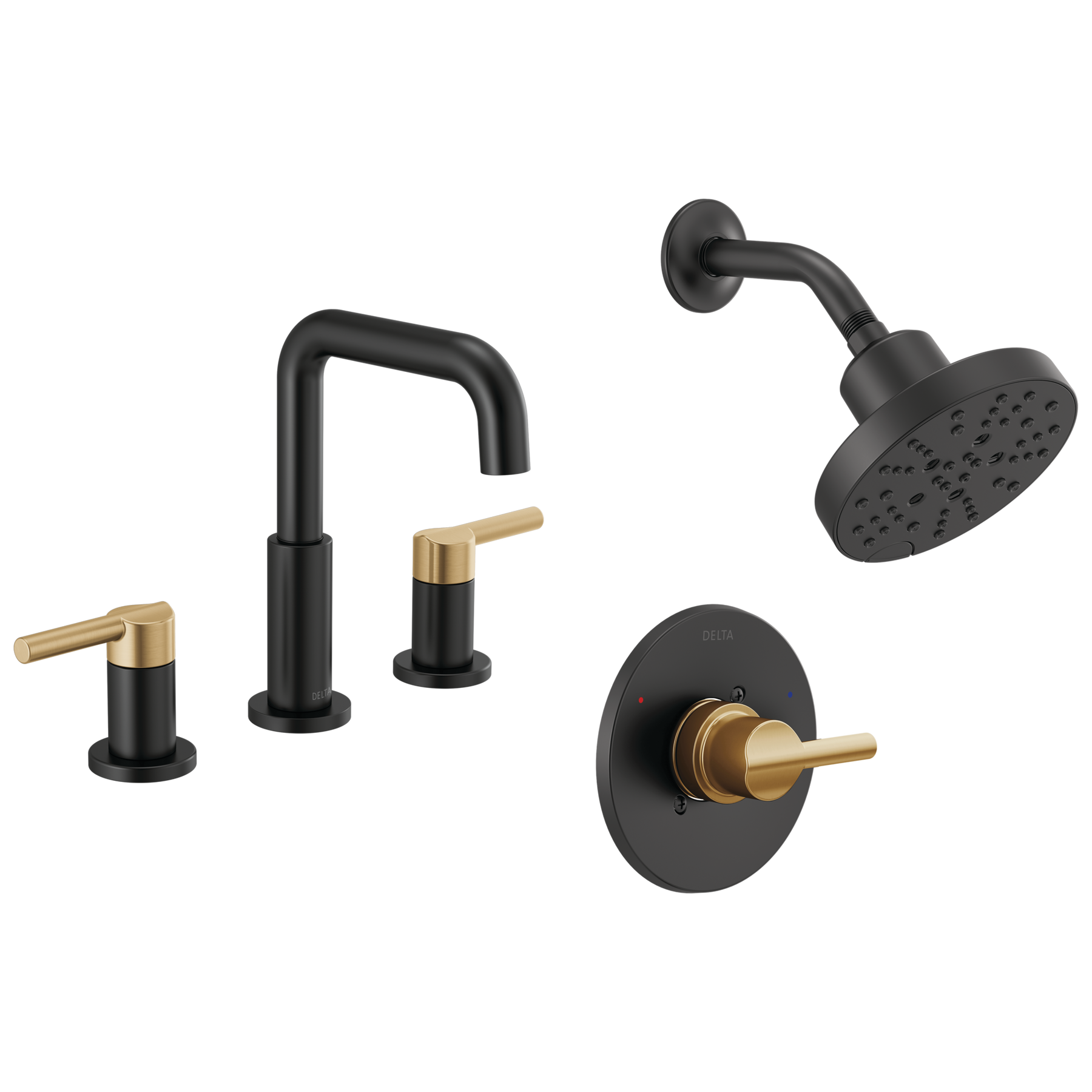 Widespread Lavatory Faucet with Shower Trim Bundle - 14 Series