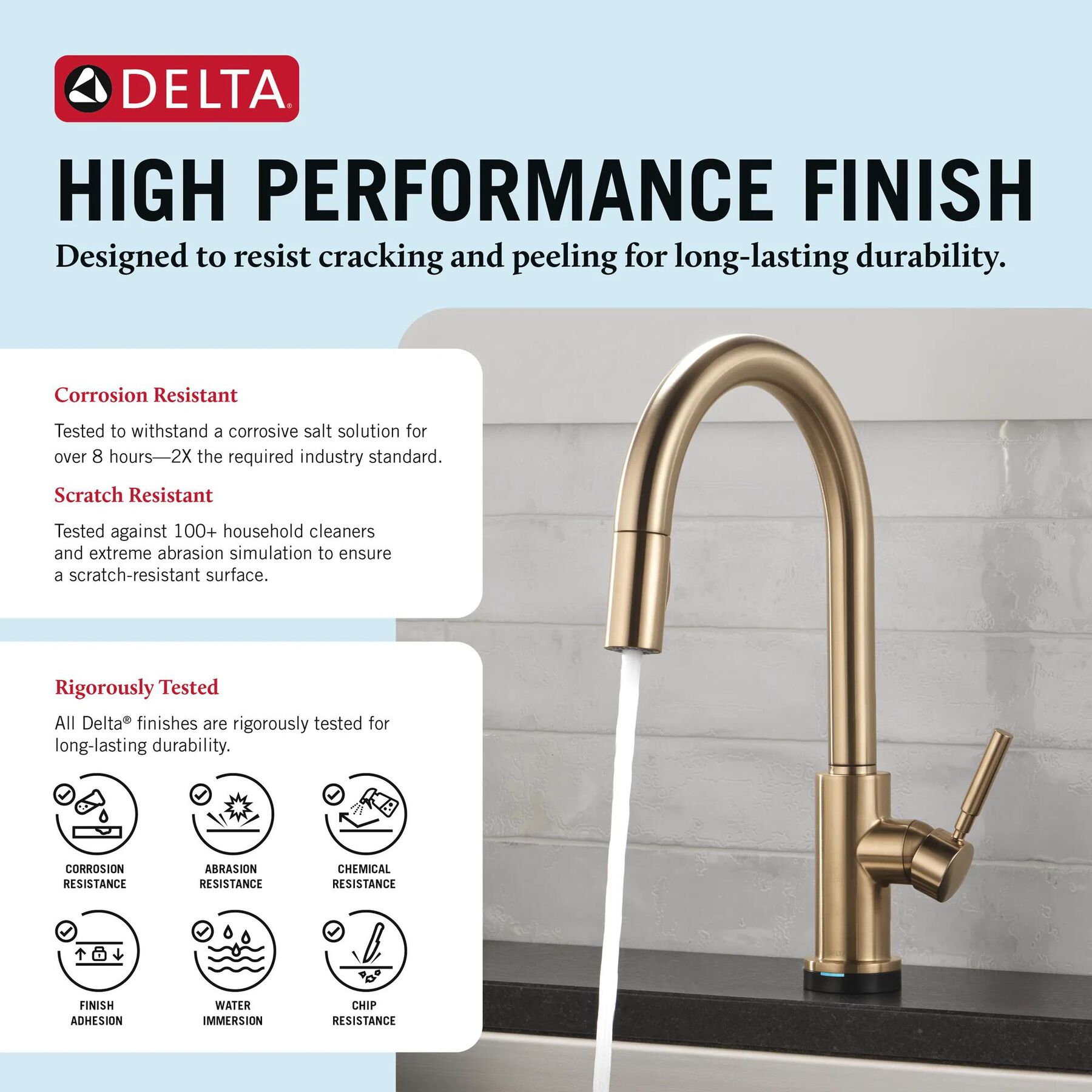 Single Handle Pull-Down Touch<sub>2</sub>O&reg; Technology Kitchen Faucet with Touchless Technology