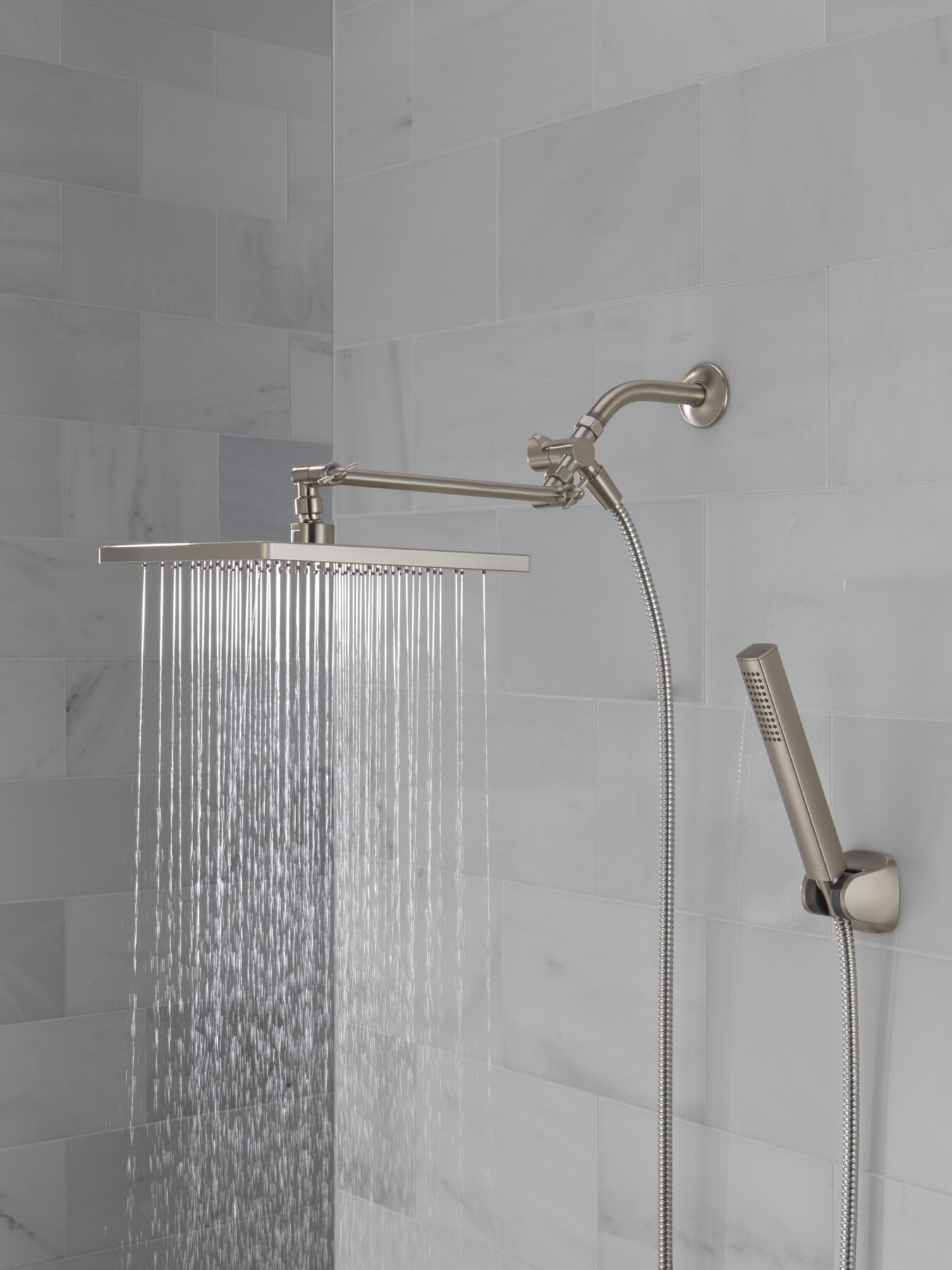 10 inch Raincan Shower Head & Hand Held Combo with Adjustable Extension Arm