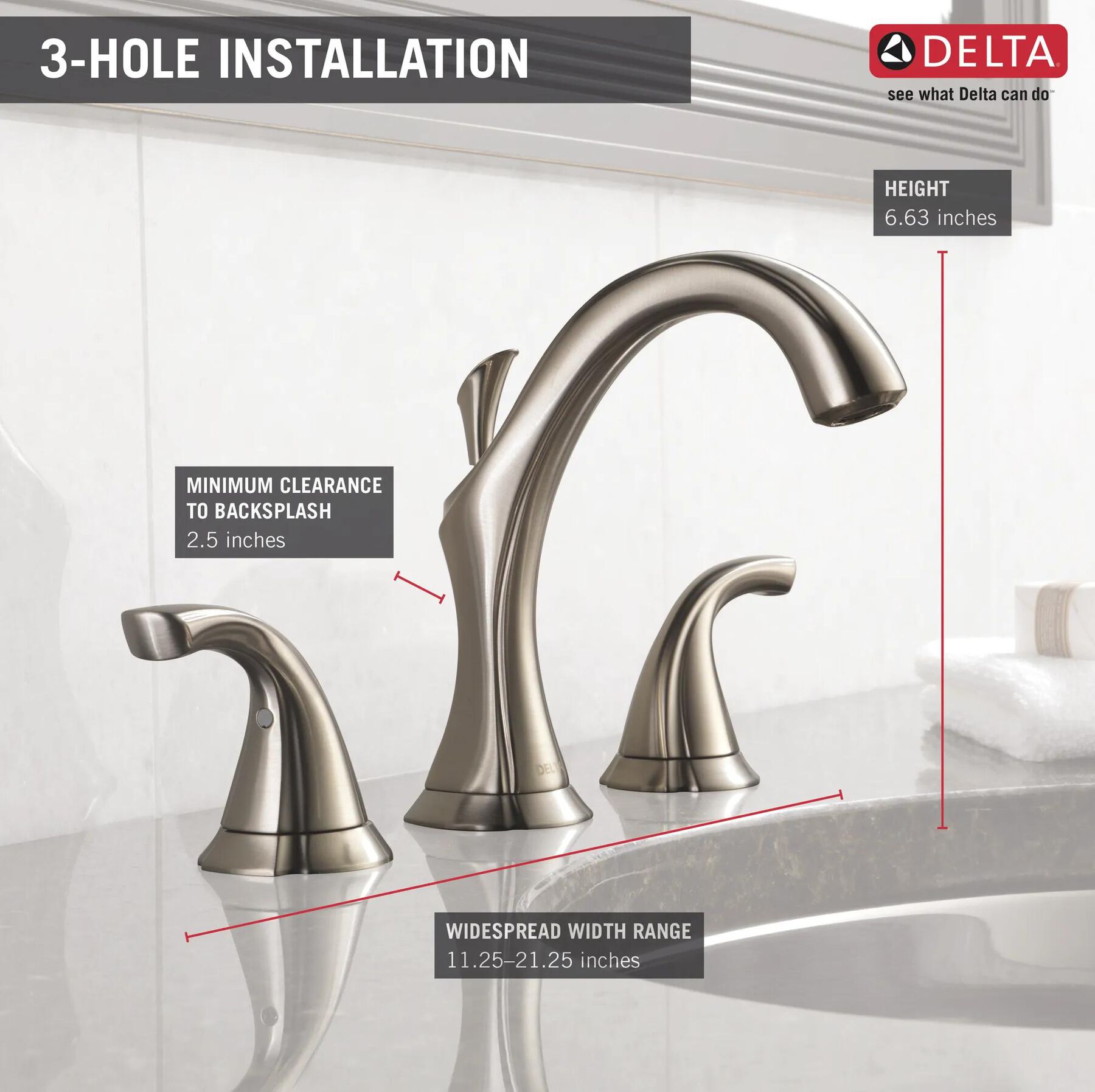 Two Handle Widespread Bathroom Faucet