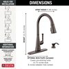 Single Handle Pull-Down Kitchen Faucet with Touch<sub>2</sub>O&reg; and ShieldSpray&reg; Technologies