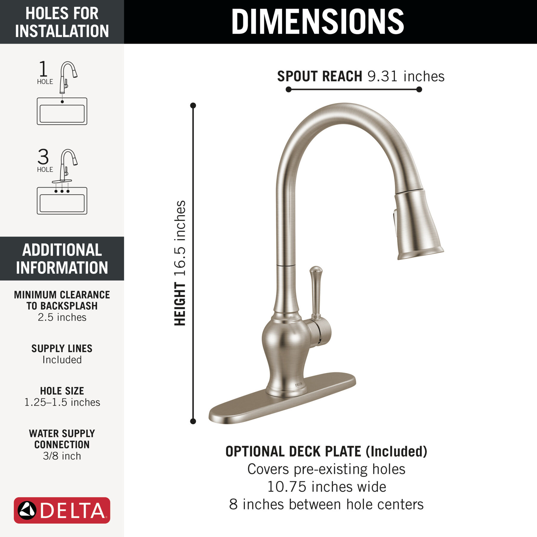 Single Handle Pull-Down Kitchen Faucet