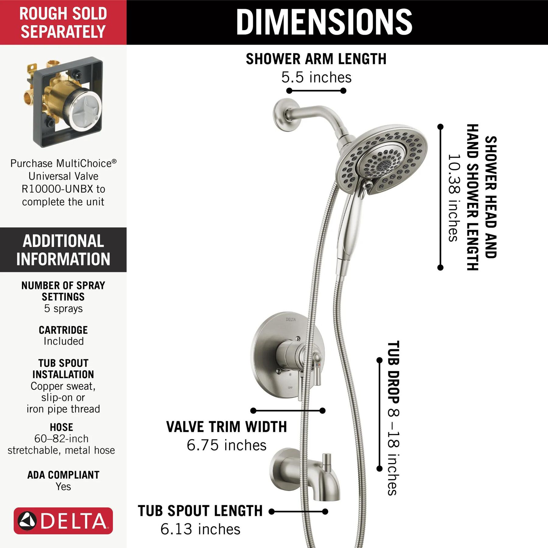 17 Series Shower Only Trim with In2ition&reg; (Recertified)