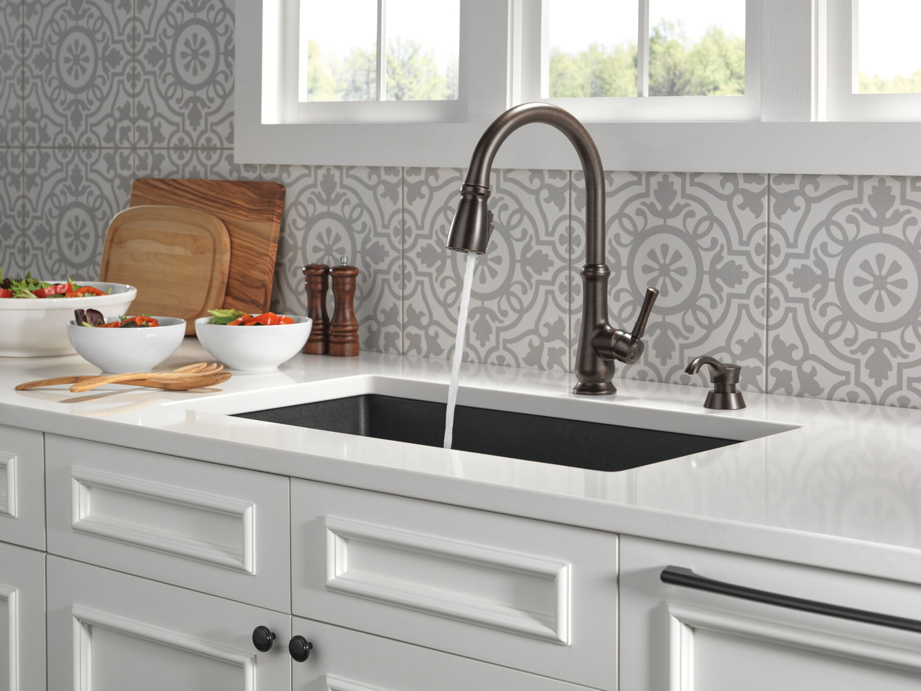 Pull-Down Kitchen Faucet w/Soap (Recertified)