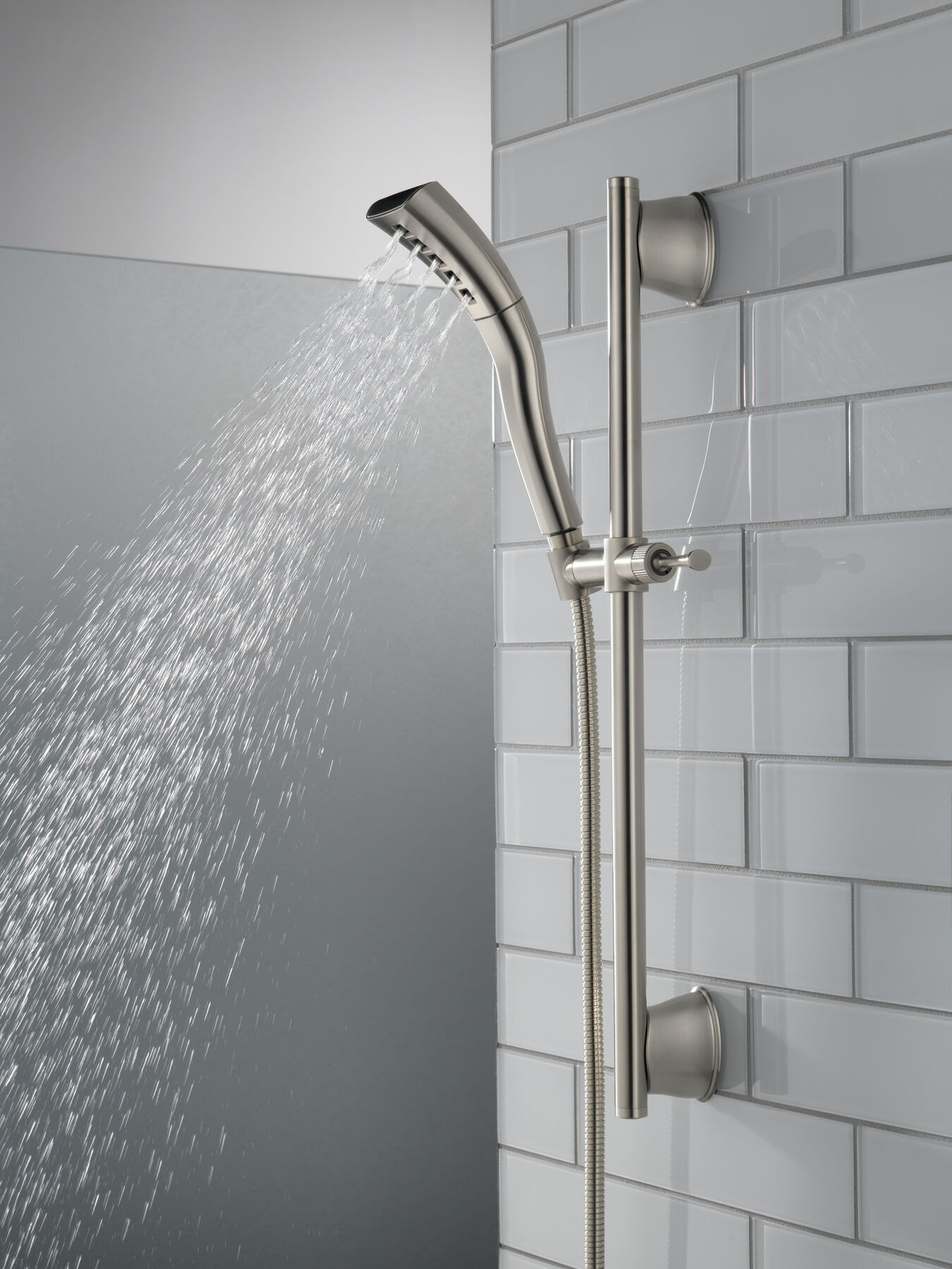 H<sub>2</sub>Okinetic&reg; Single-Setting Slide Bar Hand Shower