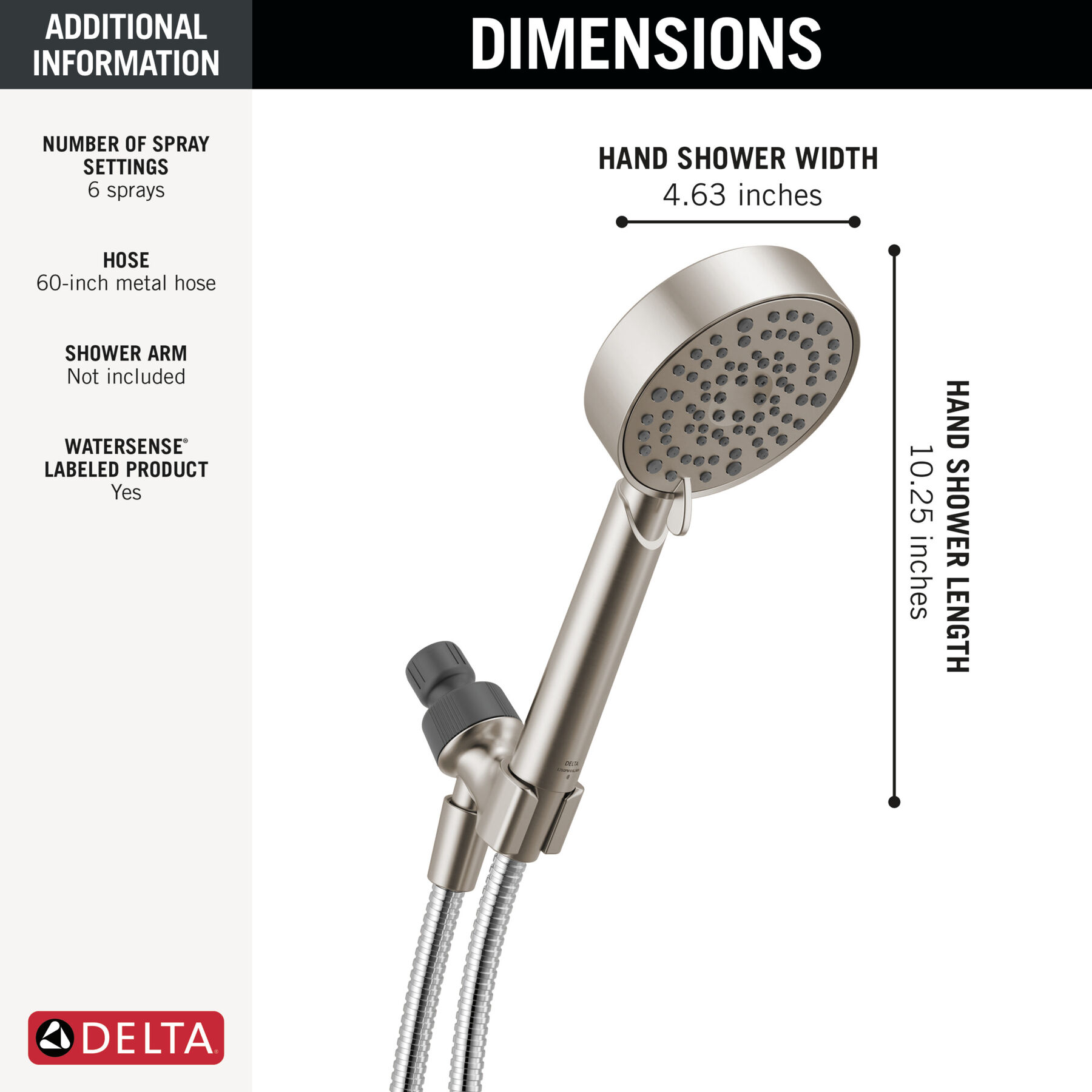 6-Setting Hand Shower