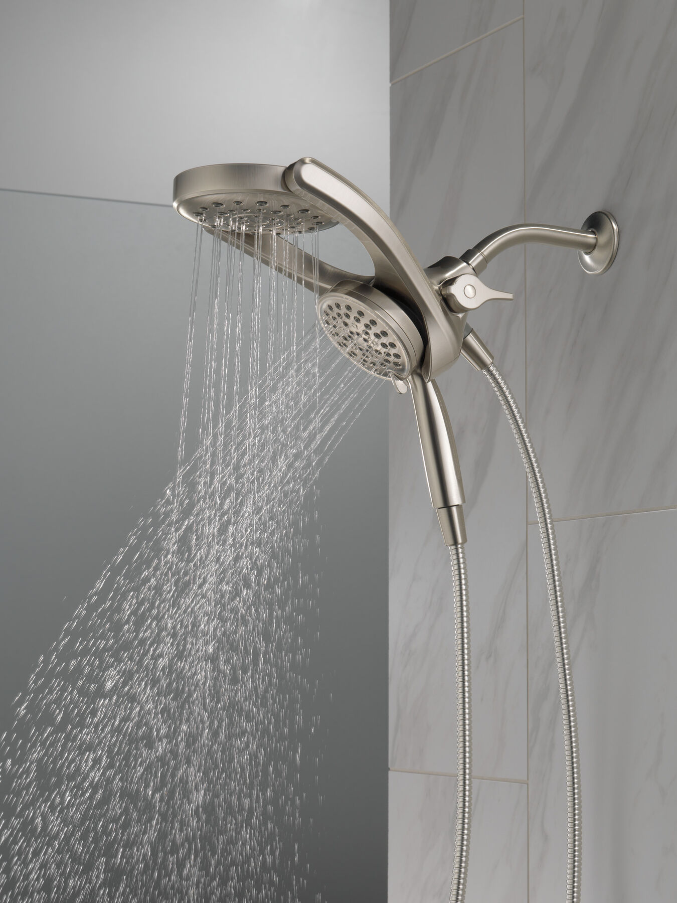 HydroRain&reg; 4-Setting Two-in-One Shower Head