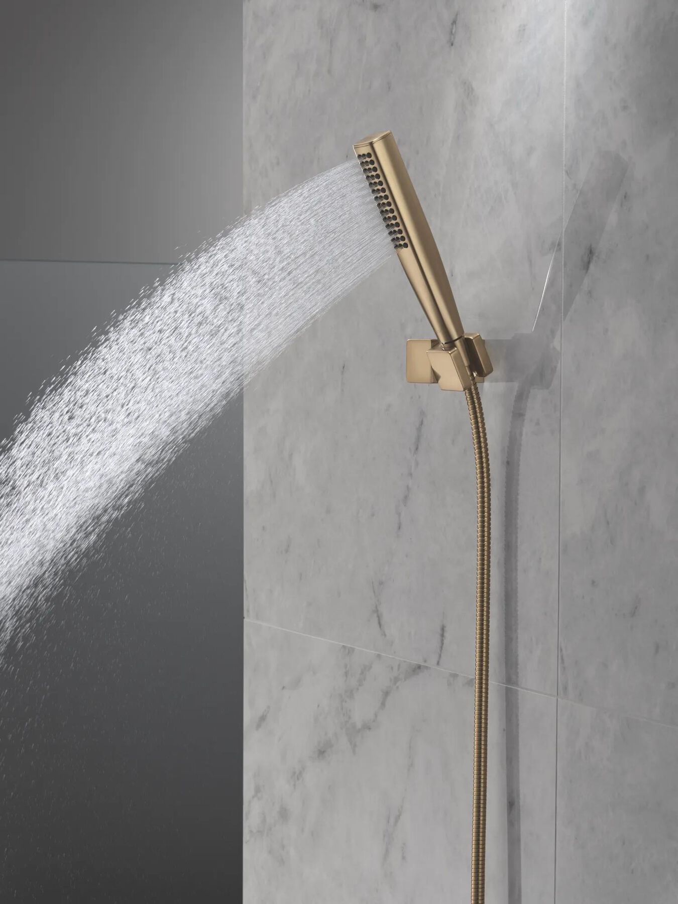 Single-Setting Hand Shower with Wall Mount featuring FeatherRain&trade; Spray