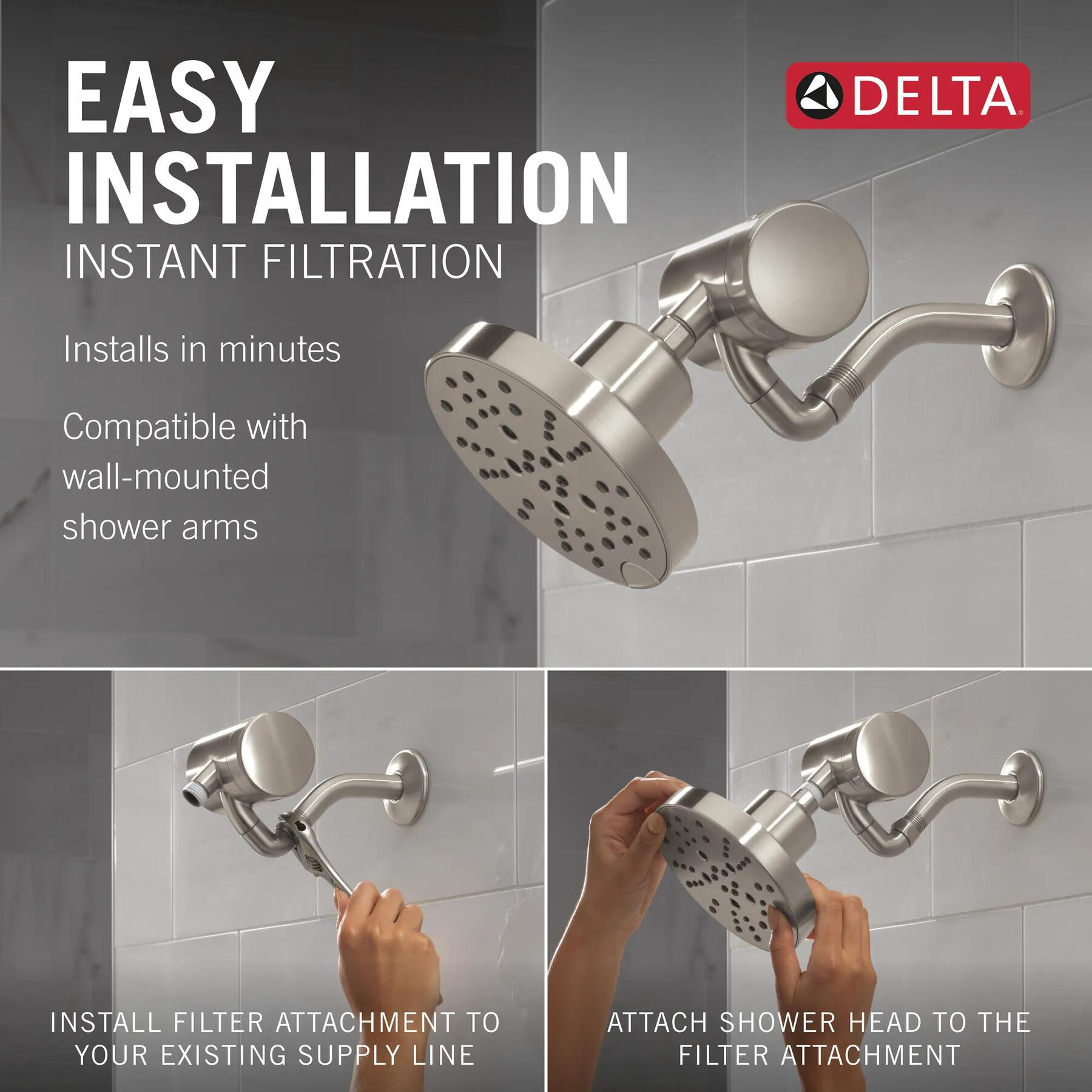 Premium Shower Filter with Shower Head Bundle