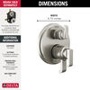 17 Series Integrated Diverter Trim with 6-Setting
