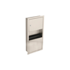 Small Stainless Steel Recessed Towel Dispenser and Waste Receptacle