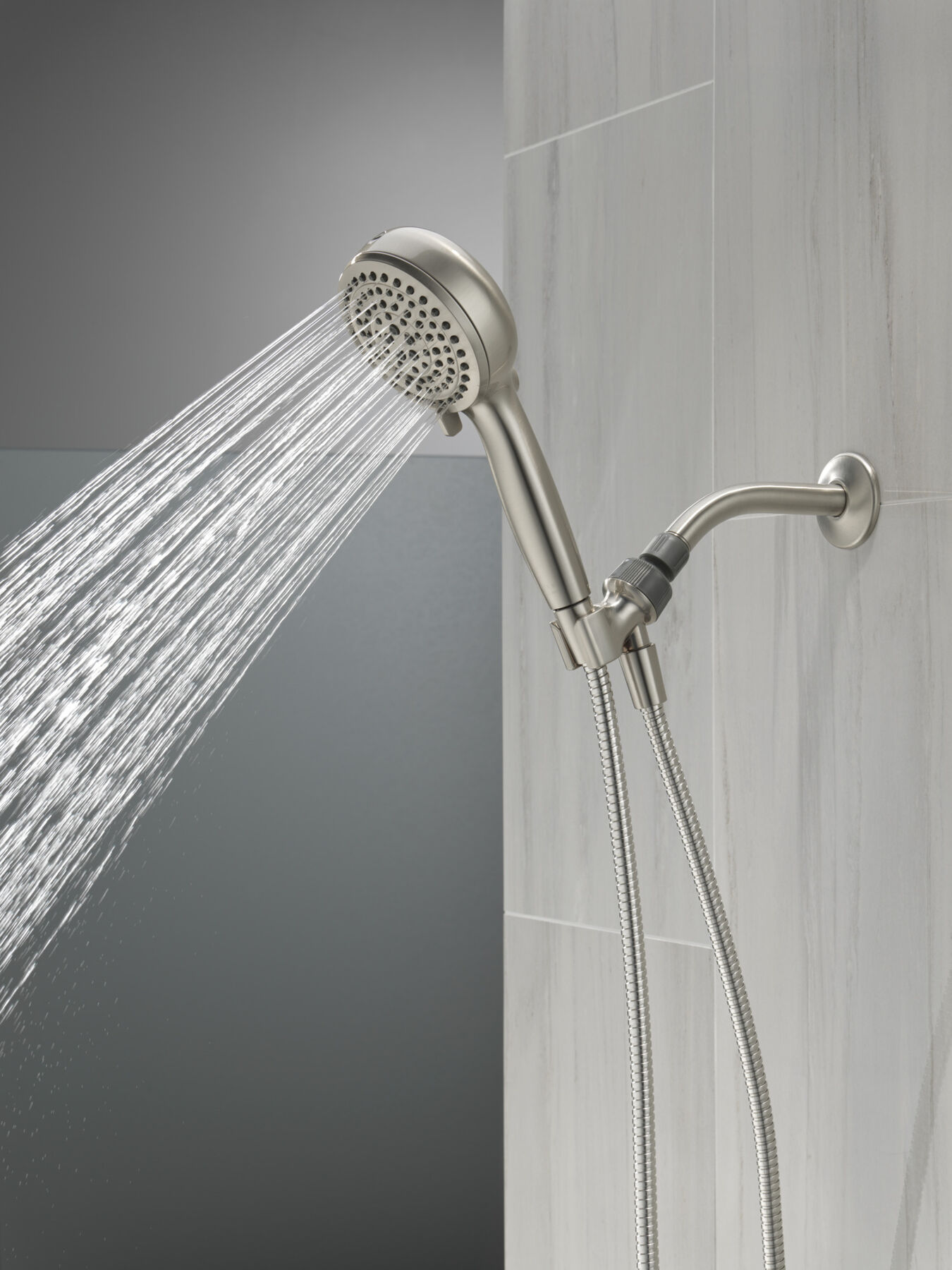 6-Setting Hand Shower with Cleaning Spray