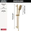 4-Setting Hand Shower with Slide Bar featuring FeatherRain&trade; Spray