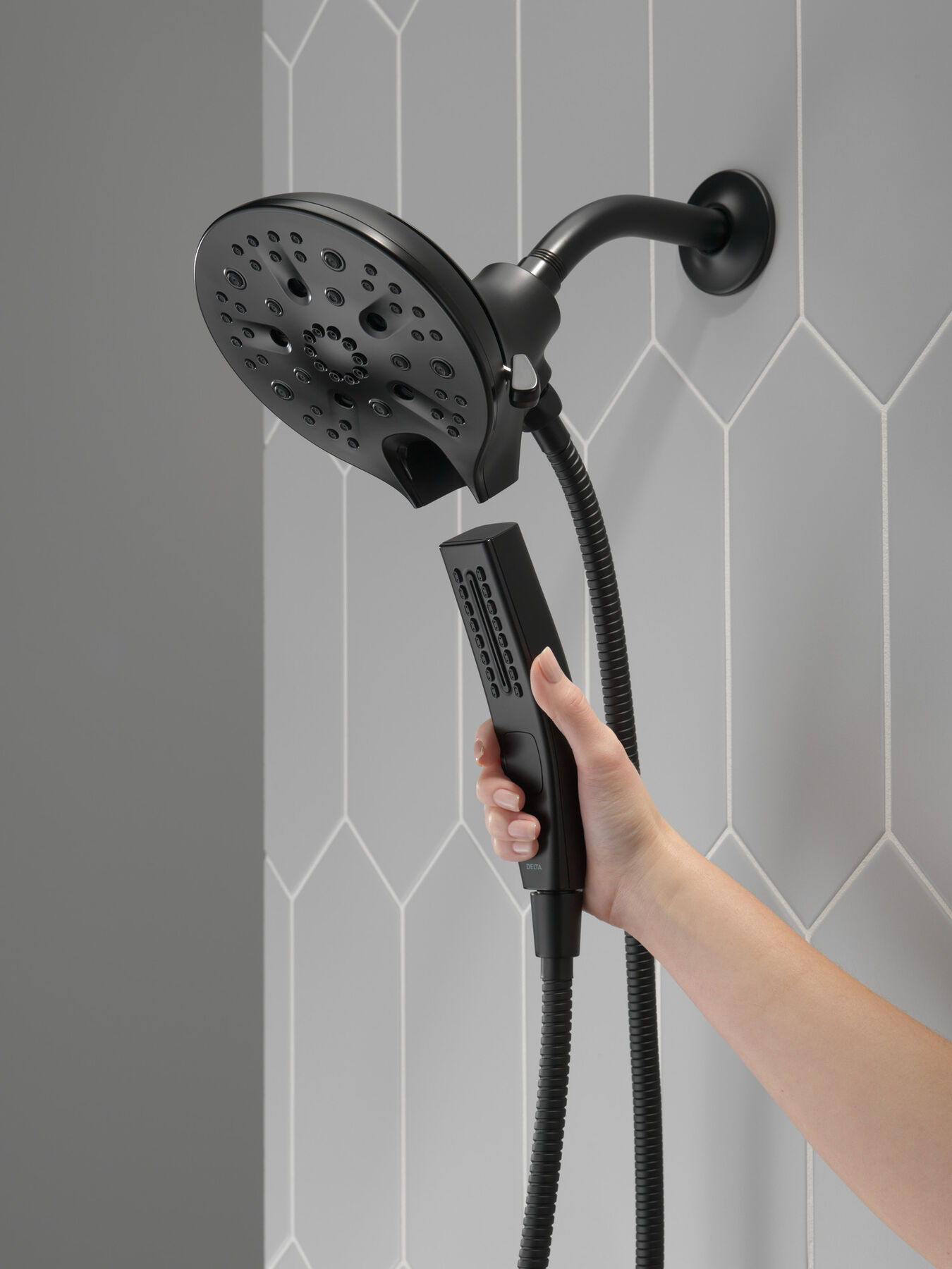 In2ition&reg; H<sub>2</sub>Okinetic&reg; 5-Setting Two-in-One Shower