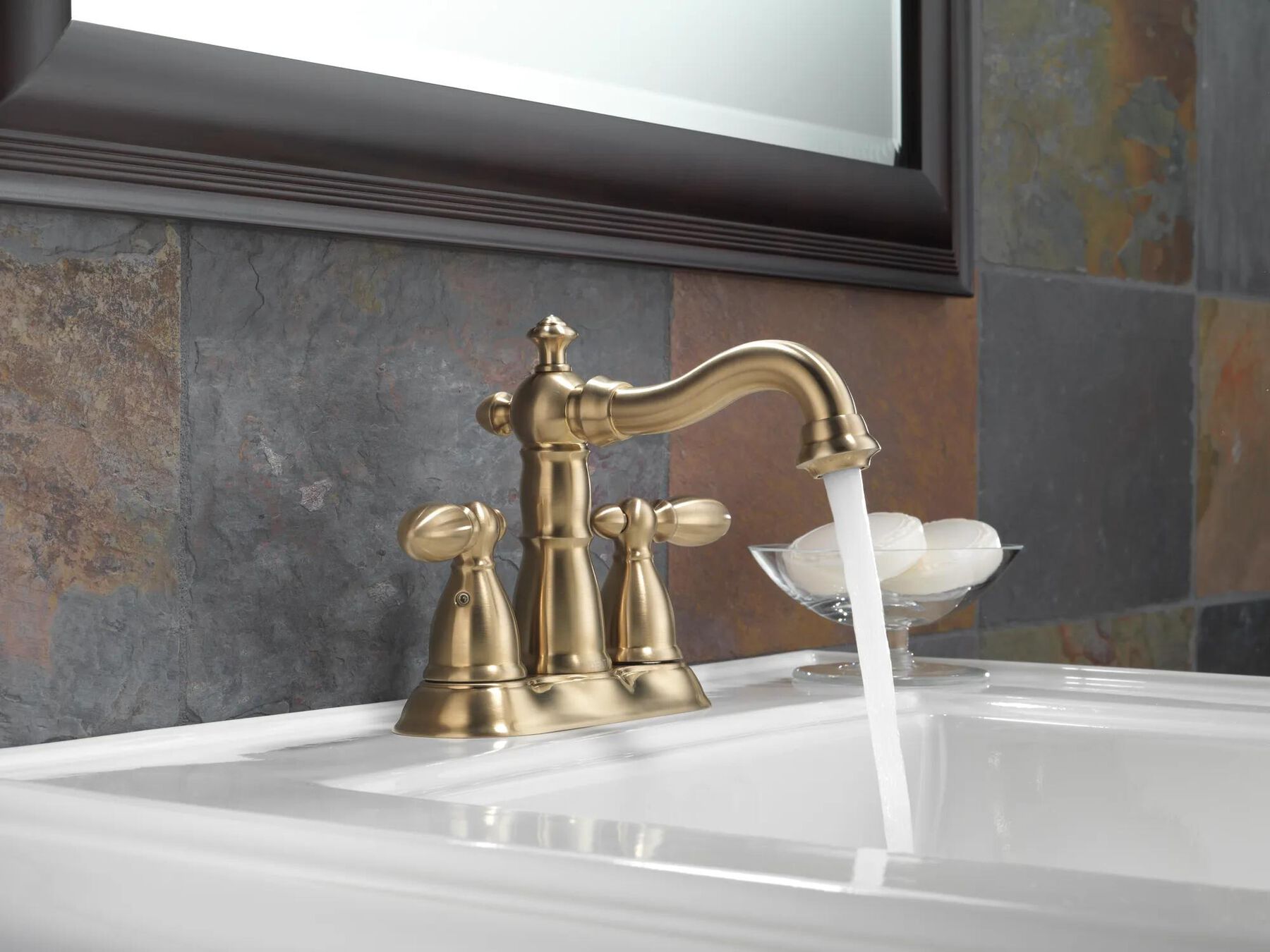 Two Handle Centerset Bathroom Faucet