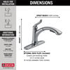 Single Handle Water Efficient Pull-Out Kitchen Faucet (Recertified)