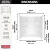 60" x 30" Bathtub Wall Set