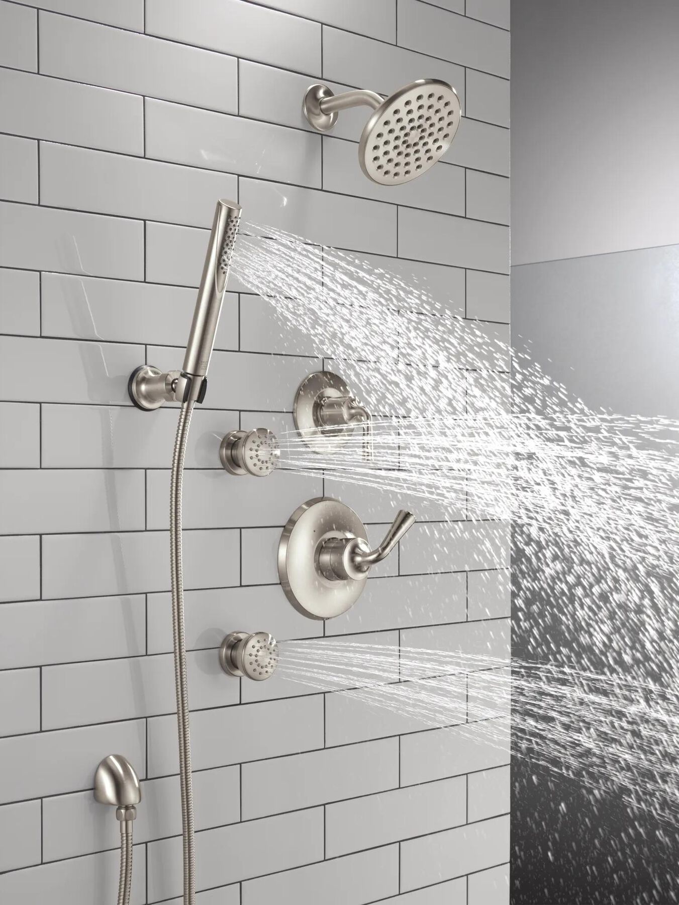 Premium Single-Setting Adjustable Wall Mount Hand Shower