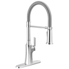 Single Handle Pull-Down Kitchen Faucet With Spring Spout