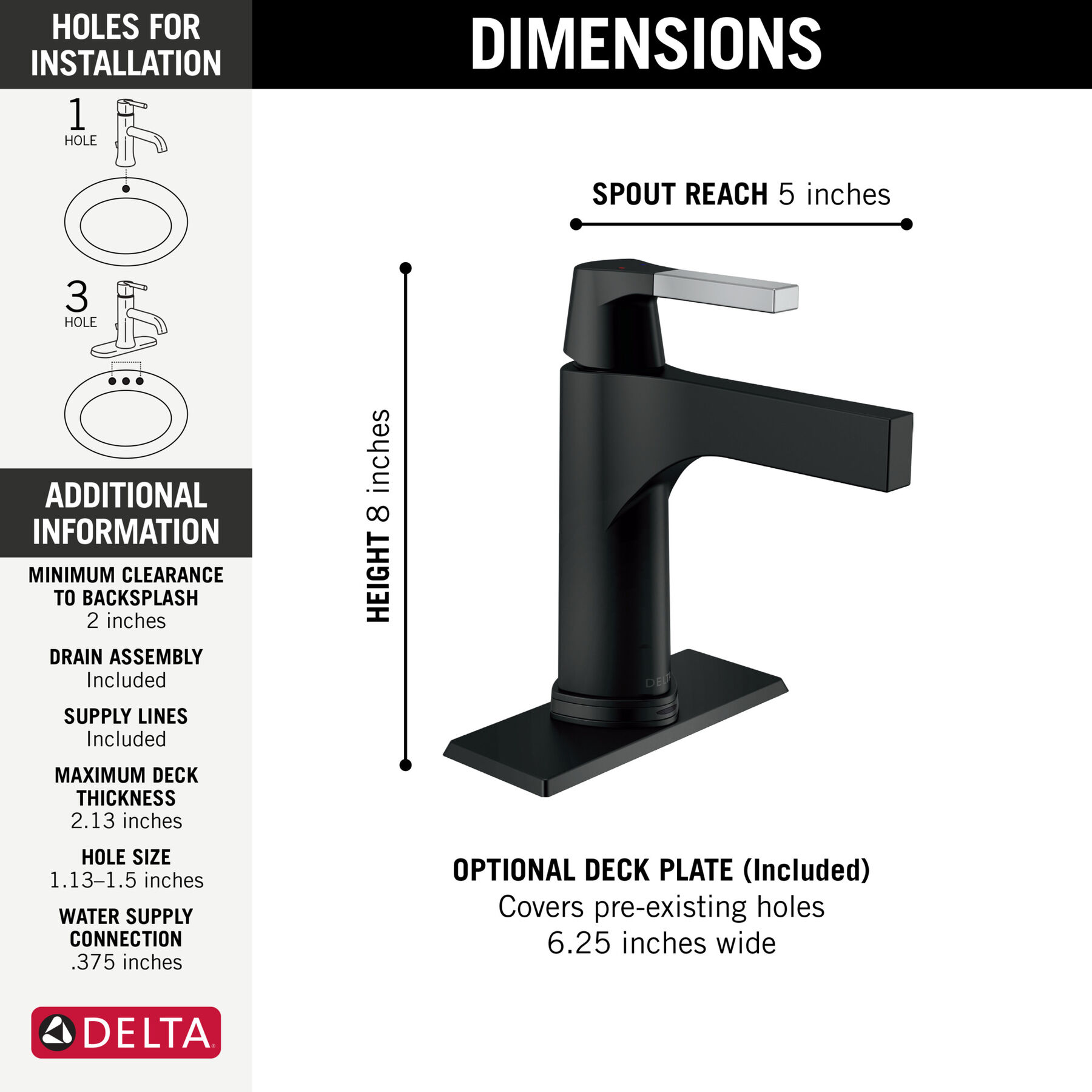 Touch2O&reg; Bathroom Faucet with Touchless Technology